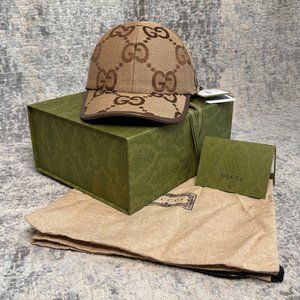 GUCCI Jumbo GG Canvas Baseball Cap Size Medium - AUTHENTIC!! RECEIPT/TAG/BOX!